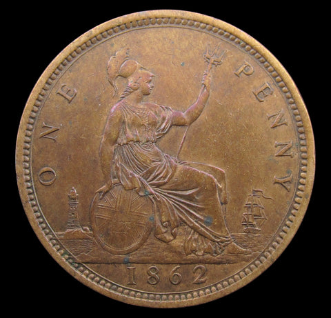 Victoria 1862 Penny - GVF