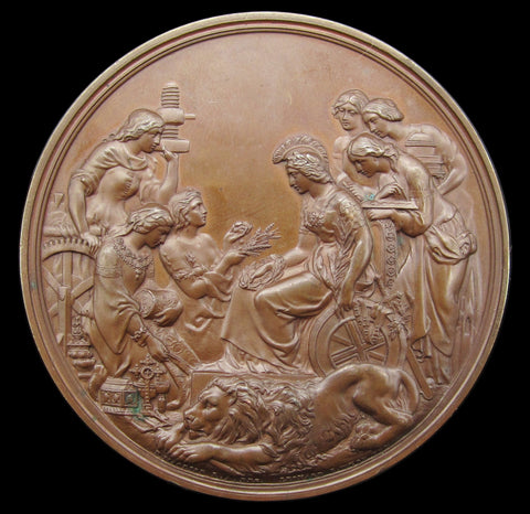 1862 International Exhibition 77mm Prize Medal - By Wyon