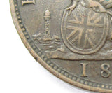 Victoria 1862 Halfpenny - Die Letter B