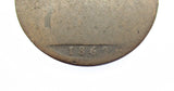 Victoria 1862 Penny - Date From 1/2d Numerals
