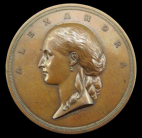 1863 Alexandra Of Denmark Entry Into London 77mm Medal - By Wyon