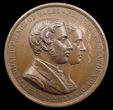 1863 Prince & Princess Of Wales Visit To Halifax 38mm Bronze Medal