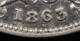 Victoria 1863/1 Shilling - GVF
