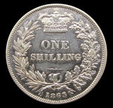 Victoria 1863/1 Shilling - GVF