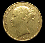 Victoria 1863 Gold Sovereign - GVF