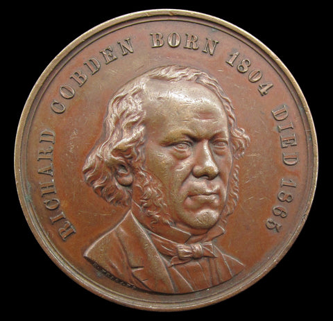 1865 Death Of Richard Cobden 41mm Medal
