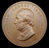 1866 Cobden Club Founding 57mm Cased Medal - By Wyon