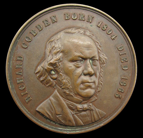 1865 Death Of Richard Cobden 41mm Medal