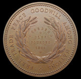 1866 Cobden Club Founding 57mm Cased Medal - By Wyon