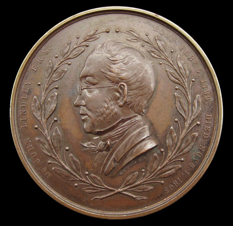 1865 Royal Horticultural Society Lindley Medal 45mm Bronze