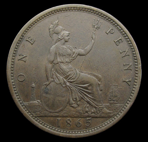 Victoria 1865 Penny - GVF