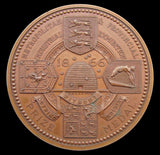 1866 Metropolitan & Provincial Exhibition 51mm Prize Medal - By Wyon