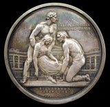 1850 St George's Hospital London 55mm Silver 'Hunter' Medal - By Wyon
