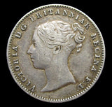 Victoria 1865 Threepence - VF