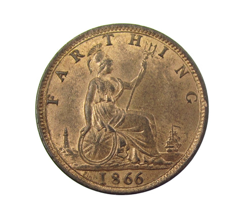 Victoria 1866 Farthing - A/UNC