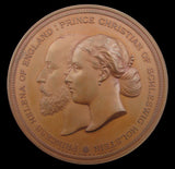 1866 Marriage Of Helena & Christian 64mm Medal - By Wyon