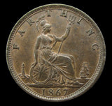 Victoria 1867 Farthing - EF