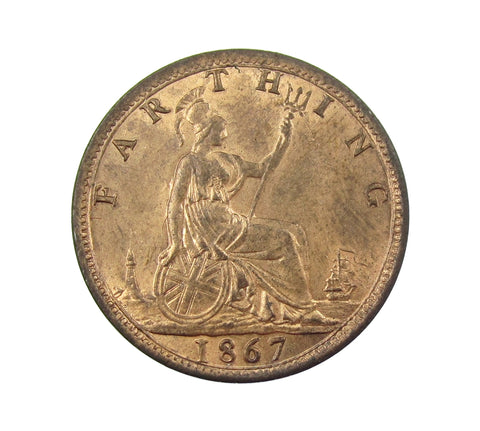 Victoria 1867 Farthing - A/UNC