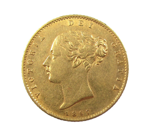 Victoria 1867 Half Sovereign - EF