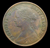 Victoria 1868 Halfpenny - GVF