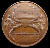 1869 Opening of Blackfriars Bridge And Holborn Viaduct Medal - By Adams