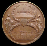 1869 Opening of Blackfriars Bridge And Holborn Viaduct Medal - By Adams