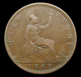 Victoria 1869 Halfpenny - NVF