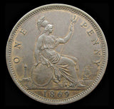 Victoria 1869 Penny - EF