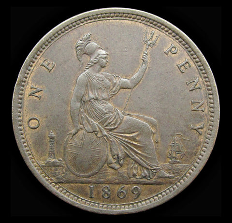 Victoria 1869 Penny - EF