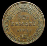 New Zealand 1871 Auckland Victuallers Assoc Token - VF