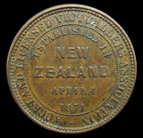 New Zealand 1871 Auckland Victuallers Assoc Token - VF