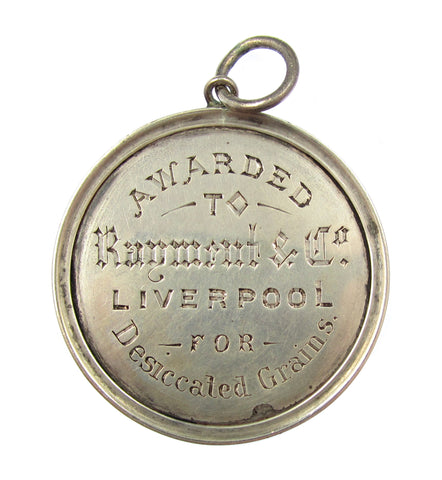 1872 Cheshire Agricultural Society Silver 43mm Award Medal