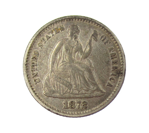 USA 1872 Seated Liberty Half Dime - EF
