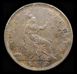 Victoria 1872 Penny - GVF+