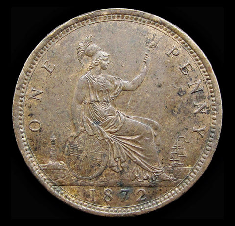 Victoria 1872 Penny - GVF+