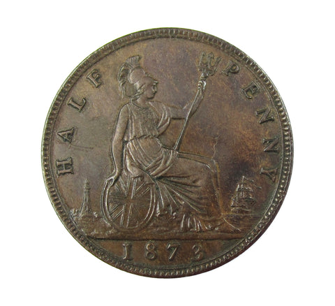 Victoria 1873 Halfpenny - F310 - NEF