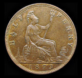 Victoria 1873 Halfpenny - EF