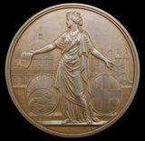 1873 Shah Of Persia Visit To London 77mm Bronze Medal - Cased