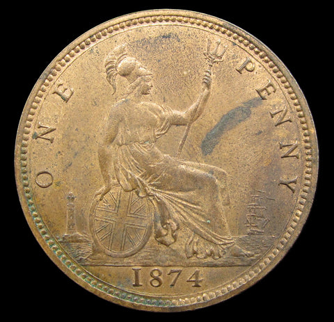 Victoria 1874 Penny - Freeman 72 - EF