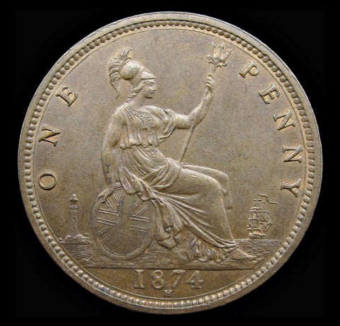 Victoria 1874 H Penny - Freeman 73 - GEF