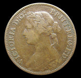 Victoria 1874 H Farthing- G/G Sideways - Fine