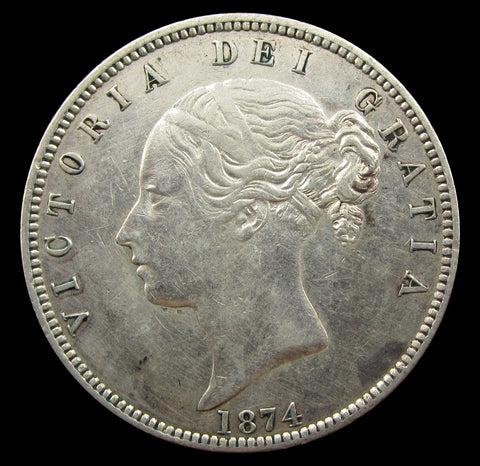 Victoria 1874 Halfcrown - VF