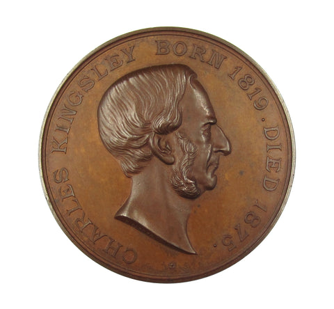 1875 Chester Society Charles Kingsley 60mm Medal