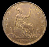 Victoria 1877 Penny - Freeman 91 - GVF