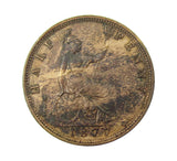 Victoria 1877 Halfpenny - Freeman 333 - GVF