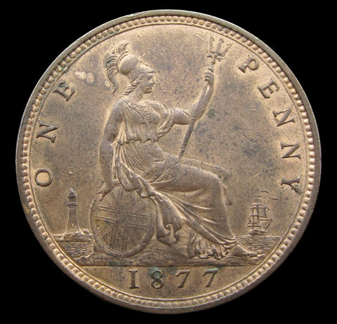 Victoria 1877 Penny - Freeman 91 - GVF