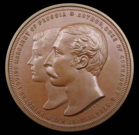 1879 Marriage Duke Of Connaught To Louise Of Prussia Medal - By Wyon