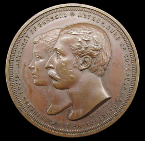 1879 Marriage Duke Of Connaught To Louise Of Prussia Medal - By Wyon