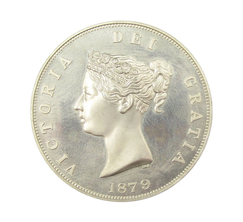 Victoria 1879 Silver Fantasy Pattern Crown - UNC
