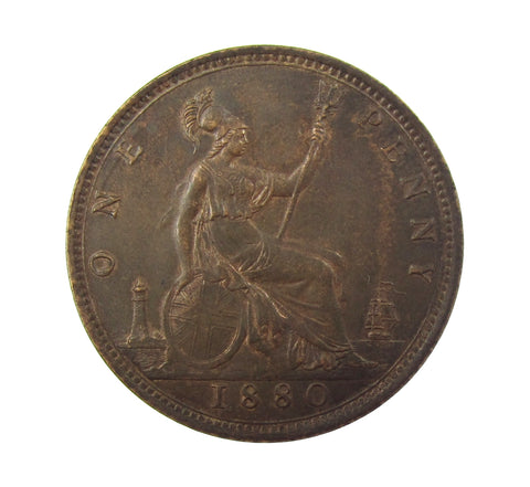 Victoria 1880 Penny - 8 over 8 - EF